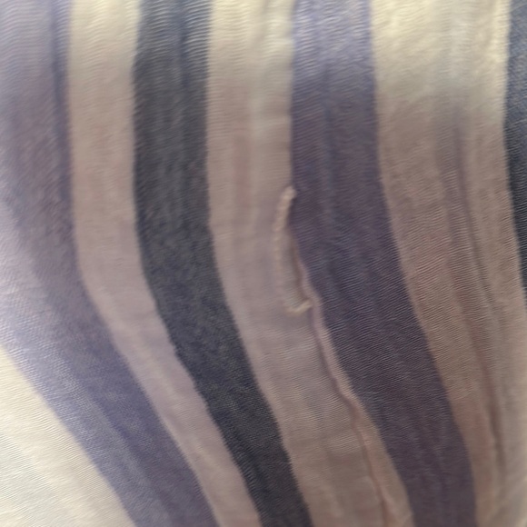 Beachlunchlounge Striped Sleeveless Dress with Ruffle Hem 100% Cool Cotton - Picture 7 of 8